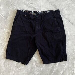Denim & Flower Black Shorts
